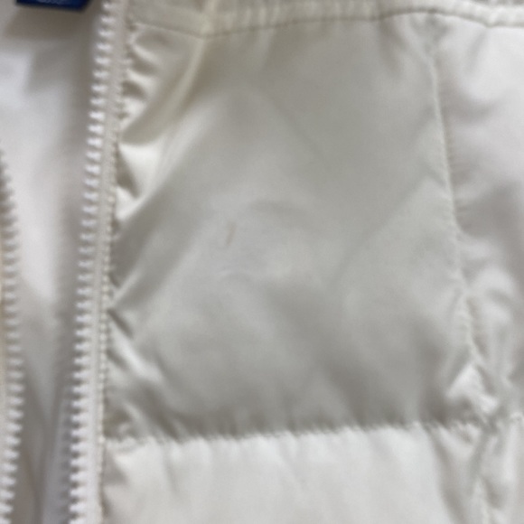 Lands End  Down vest Size S Cream stand up collar back waist detail gorp core - Picture 8 of 8